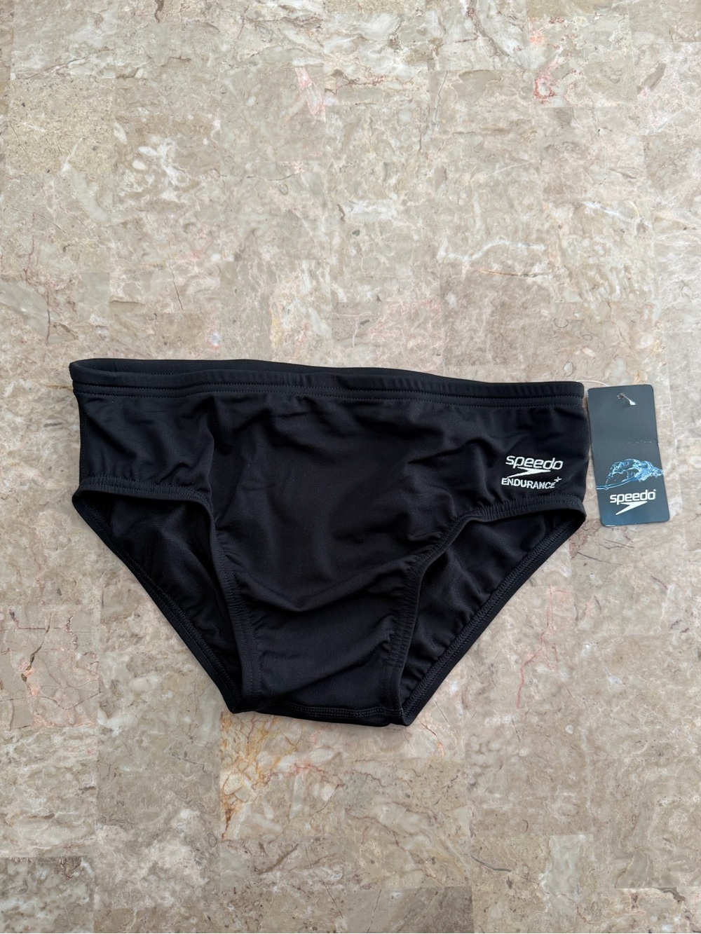 New Speedo Men's Swimsuit Brief Endurance+ Black Size 32
